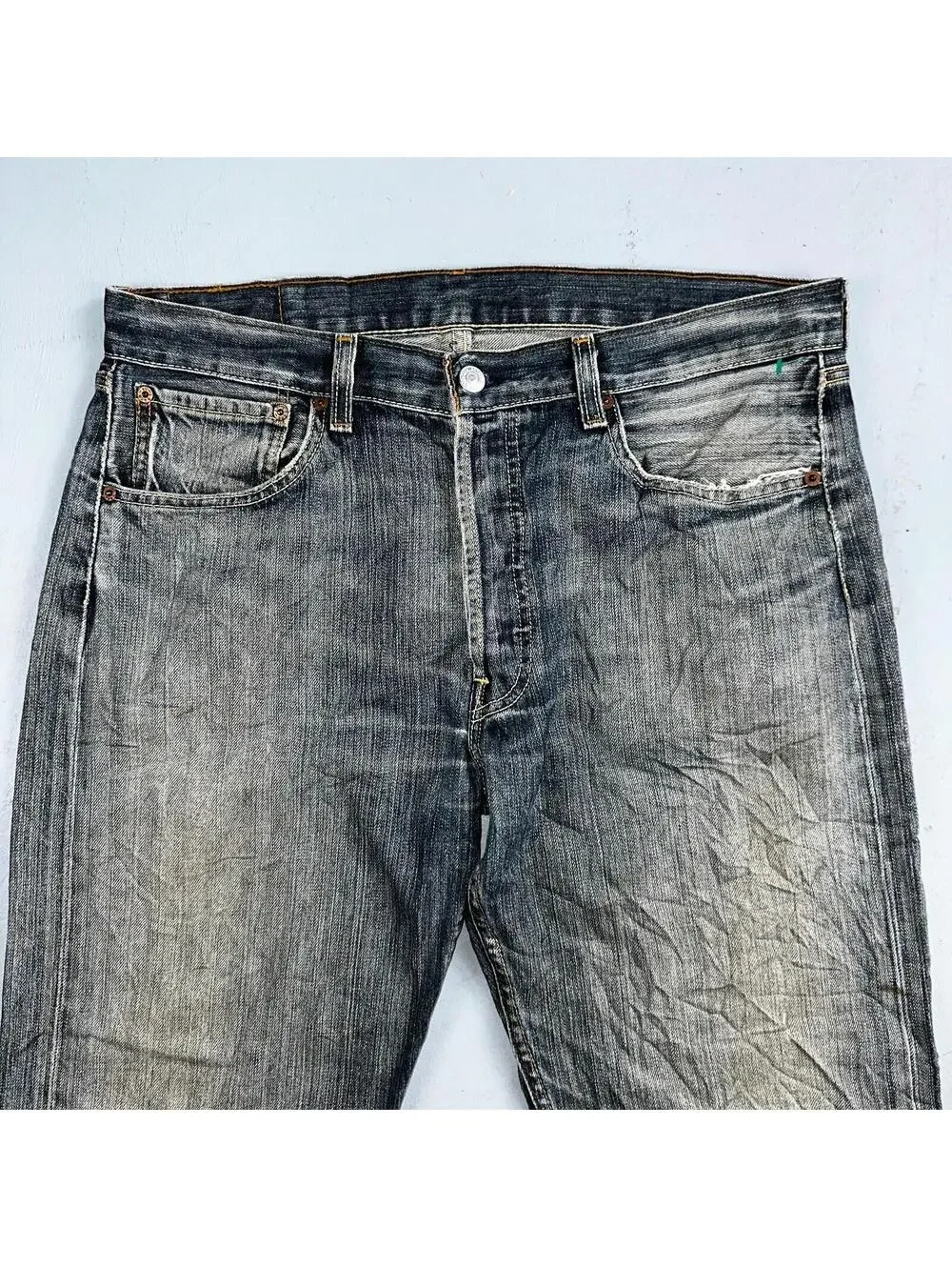 Levis 501 Vintage Y2K XX Straight Leg Jeans Blue Med Wash 34x34 Act 34x32